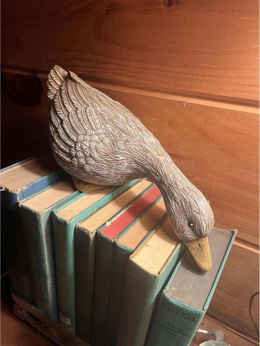 Vintage 1980s Ceramic Duck Figurine Cottagecore Grandmacore